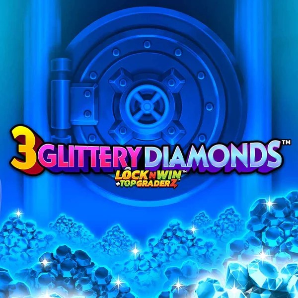 3 Glittery Diamonds logo – Slots by PearFiction Studios at Gambiva Casino