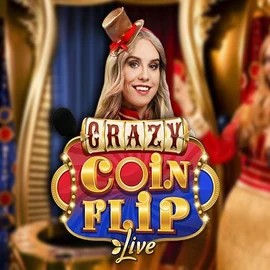 Official Live Casino logo: Crazy Coin Flip by Evolution at Gambiva Casino