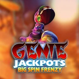 Genie Jackpots: Big Spin Frenzy slot logo by Blueprint Gaming at Gambiva Casino