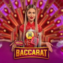 Mega Baccarat game by Pragmatic Play – logo hosted on Gambiva Casino