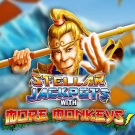 Jackpots logo of Stellar Jackpots with More Monkeys from Lightning Box Game at Gambiva Casino
